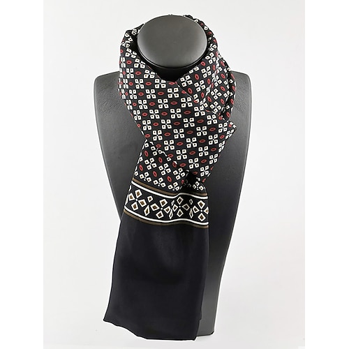 Herrenschal aus Polyester mit Paisley-Blumenmuster – elegantes Design, verschiedene Farboptionen für formelle und legere Anlässe. Image