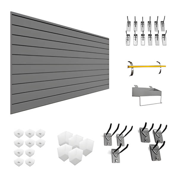 Proslat Handyman Slatwall Wall Storage Bundle (Light Grey)