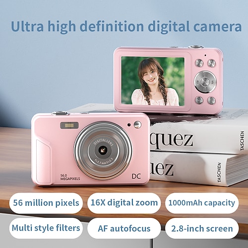 HD 2,8 Zoll IPS Bildschirm Digitalkamera mit AF Autofokus Foto- und Video tragbare Digitalkamera für Studenten Valentinstagsgeschenk Image