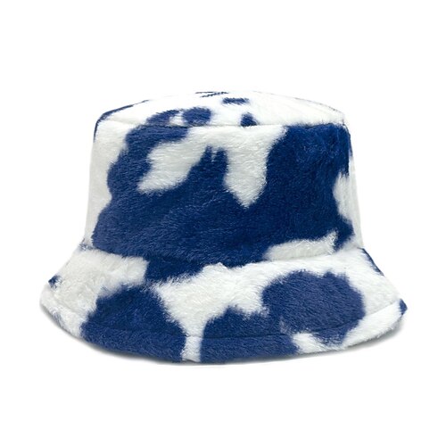 Damen Hut Eimerhut Winddicht Warm Alltagskleidung Wochenende Fleece Farbblock Image