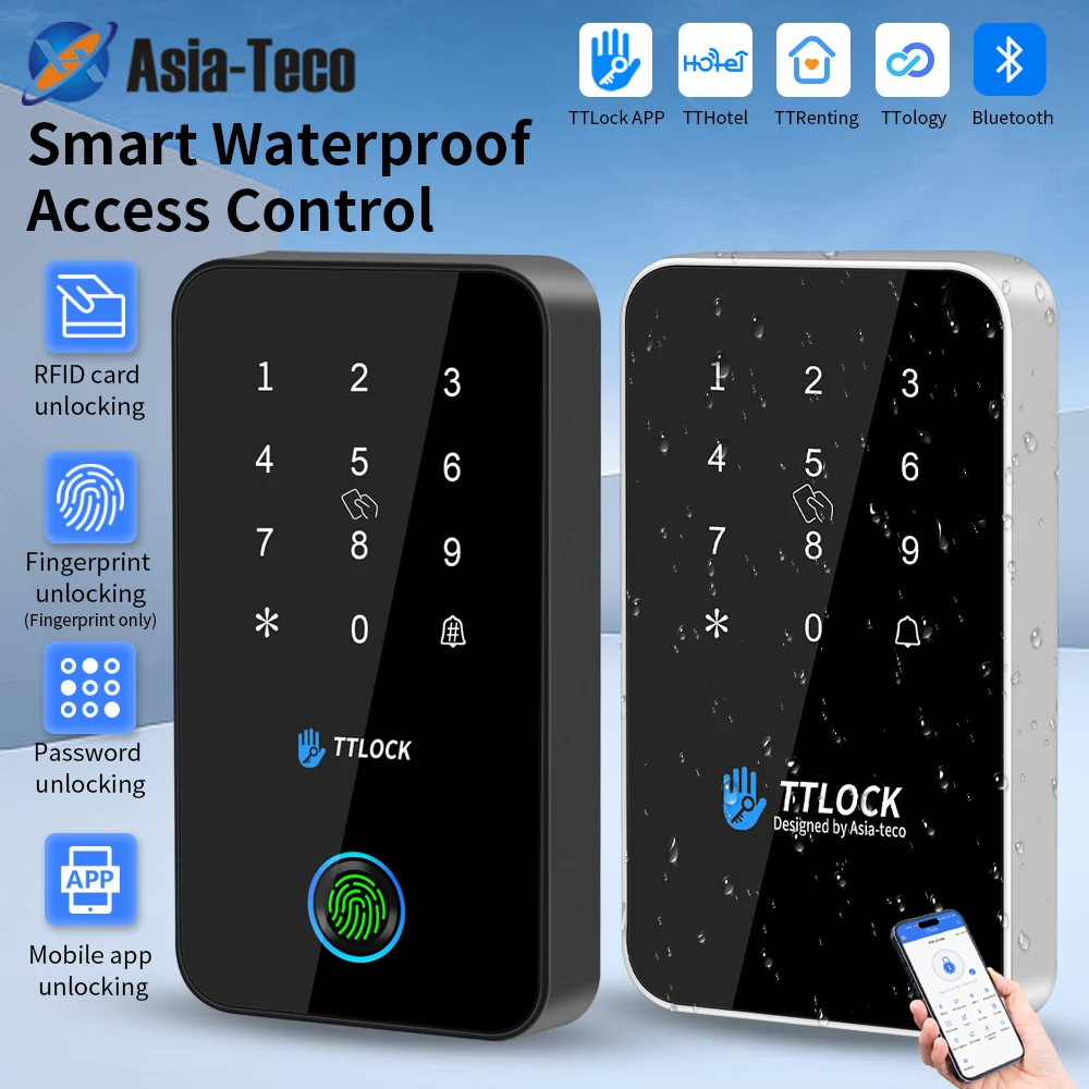 TTLOCK APP MJ03F Sistema di controllo accessi per impronte digitali Apri del sistema NFC Bluetooth Tastiera per cancello elettrico Password 13,56 Mhz Impermeabile