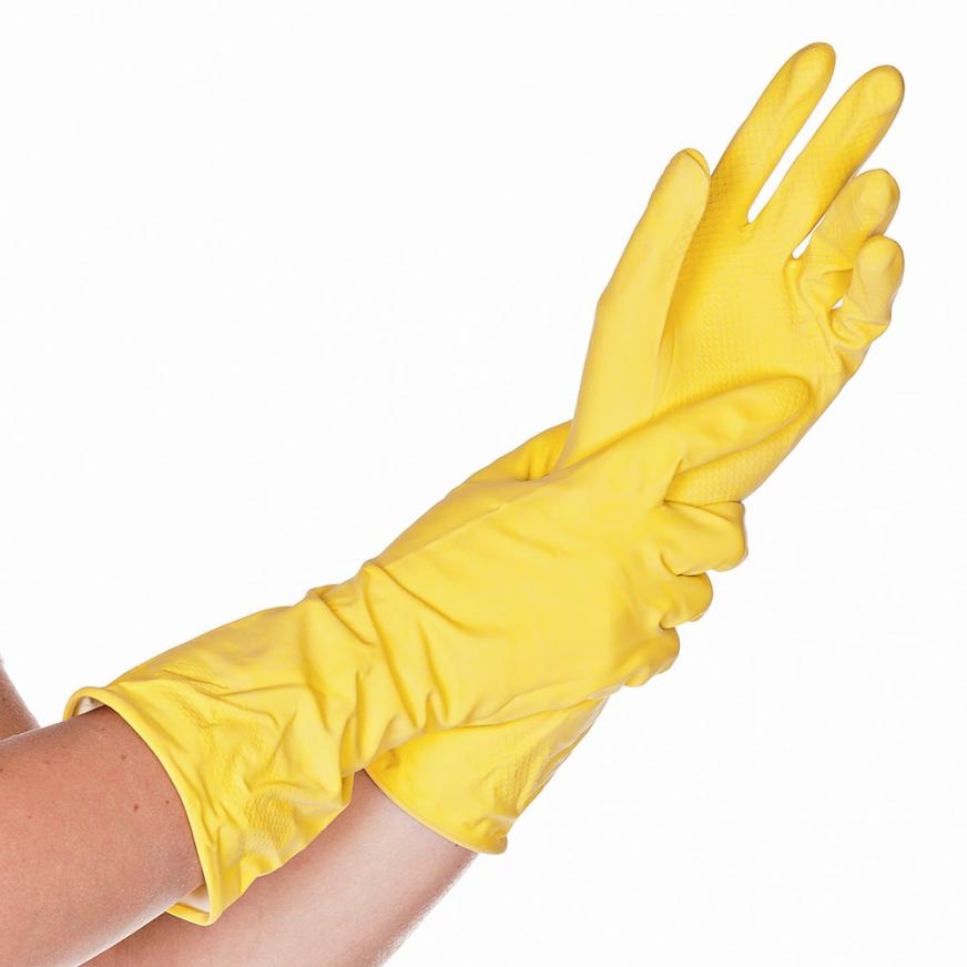 Universal-Handschuh BETTINA SOFT, 30cm, 10 x 12 Paar, gelb, Größe L Image