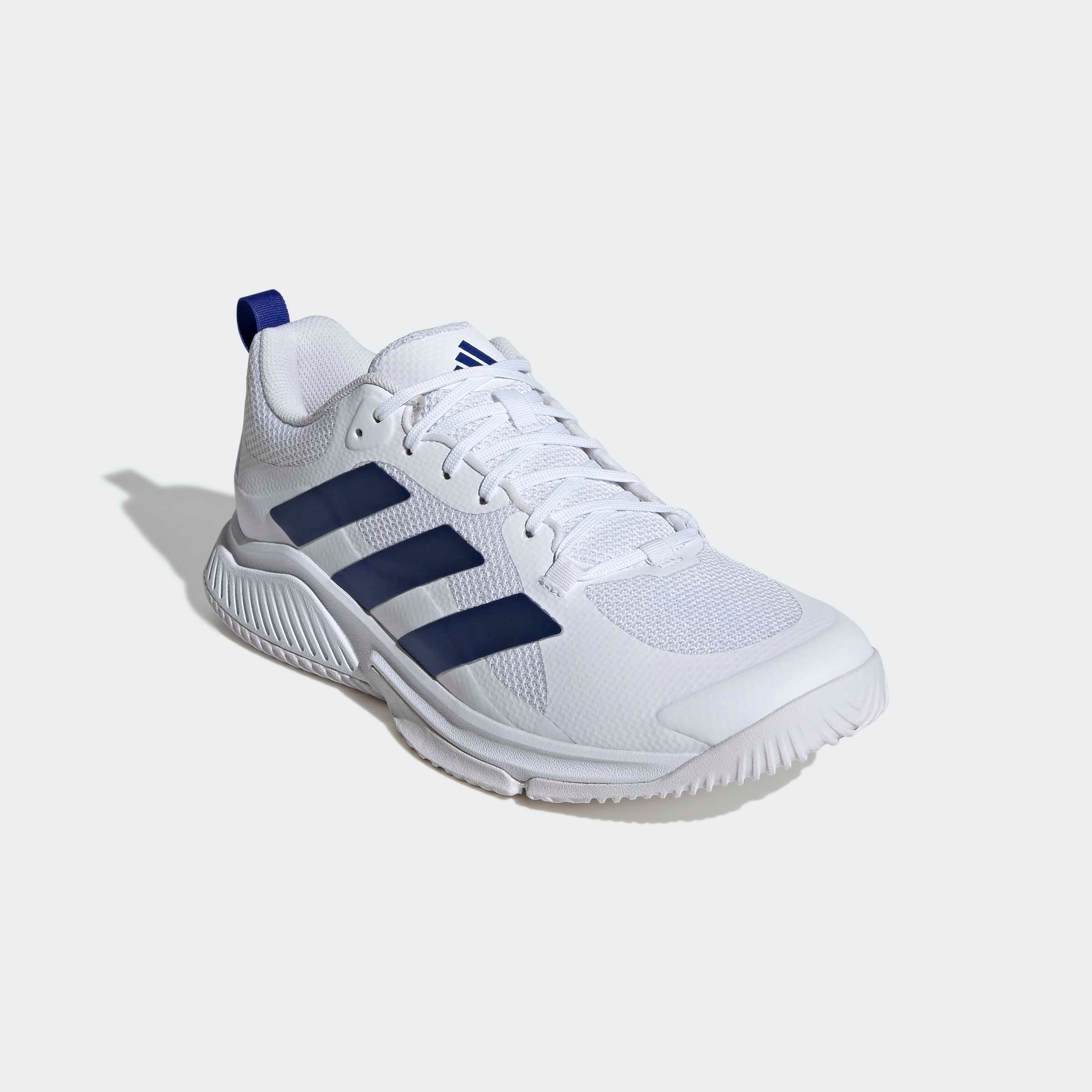 Hallenschuh ADIDAS PERFORMANCE "COURT TEAM BOUNCE 2.0", Herren, Gr. 44, cloud weiß, royal blau, ftwr weiß, Synthetik, Textil, Schuhe Hallenschuh, Volleyballschuh Image