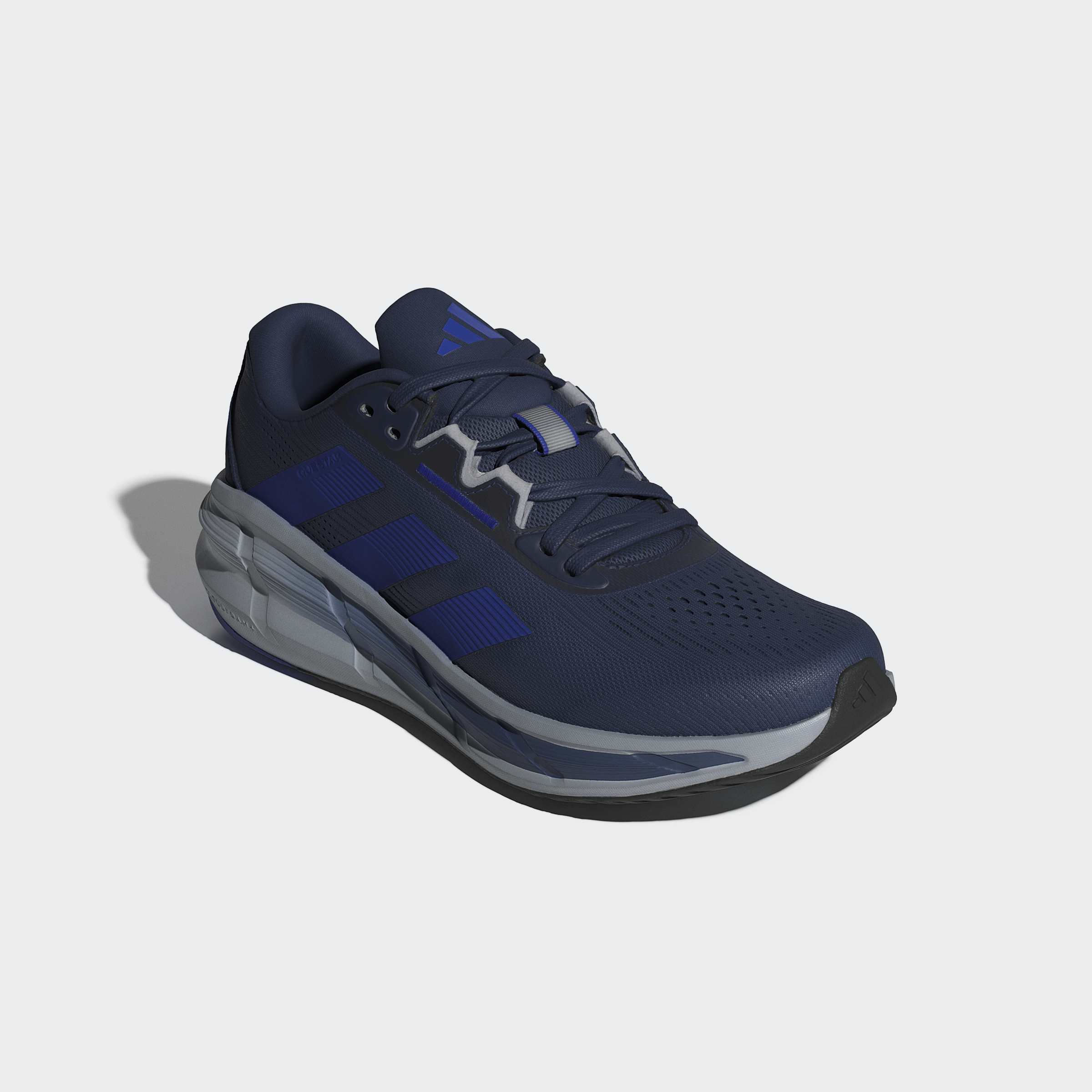 Laufschuh ADIDAS PERFORMANCE "QUESTAR 3", Damen, Gr. 42,5, tech indigo, lucid blau, halo silber, Synthetik, Textil, Schuhe Laufschuh