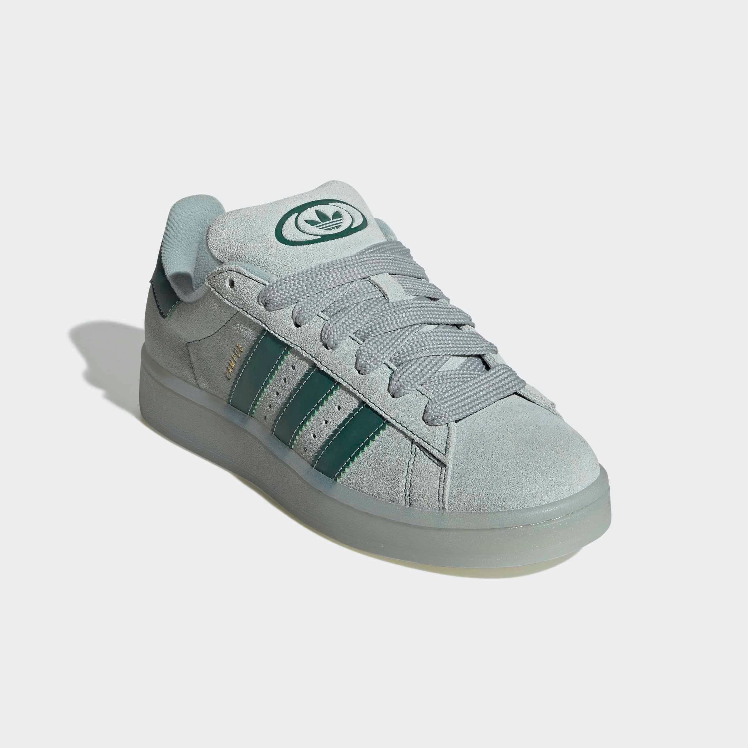 Sneaker ADIDAS ORIGINALS "CAMPUS 00S", Damen, Gr. 40,5, wonder sage, collegiate grün, gold metallic, Leder, Schuhe Sneaker