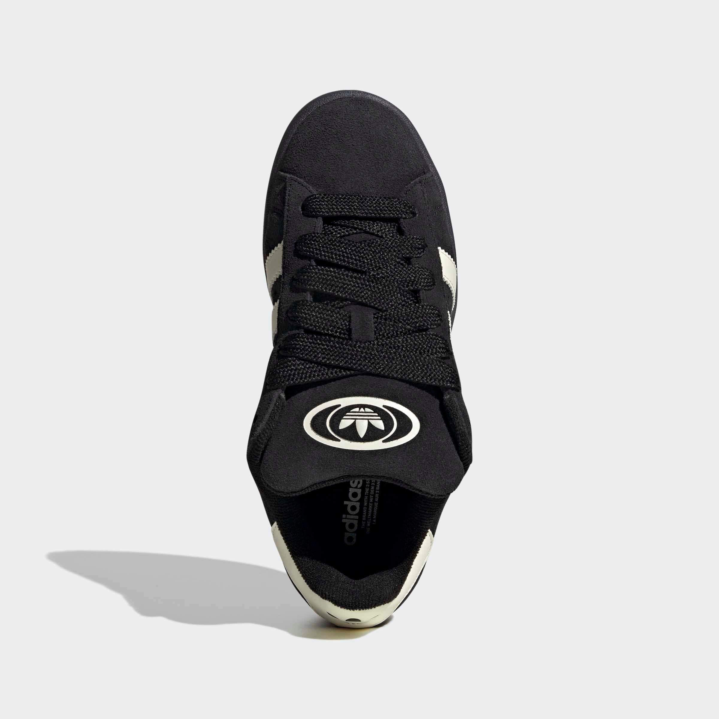 Sneaker ADIDAS ORIGINALS "CAMPUS 00S", Damen, Gr. 40,5, core schwarz, cream weiß, gold metallic, Leder, Schuhe Sneaker