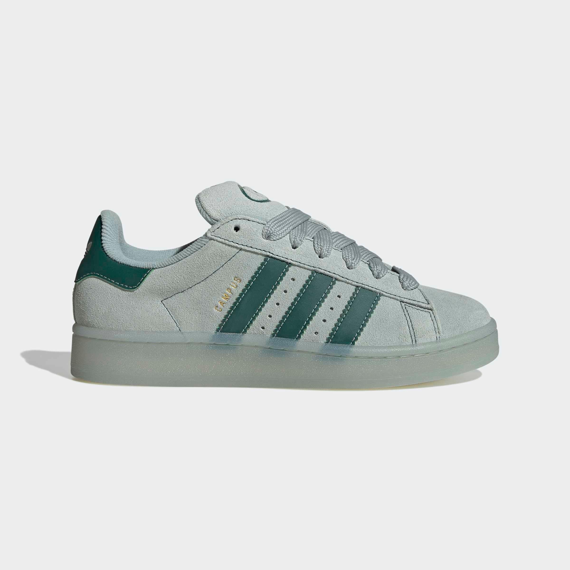Sneaker ADIDAS ORIGINALS "CAMPUS 00S", Damen, Gr. 43, wonder sage, collegiate grün, gold metallic, Leder, Schuhe Sneaker