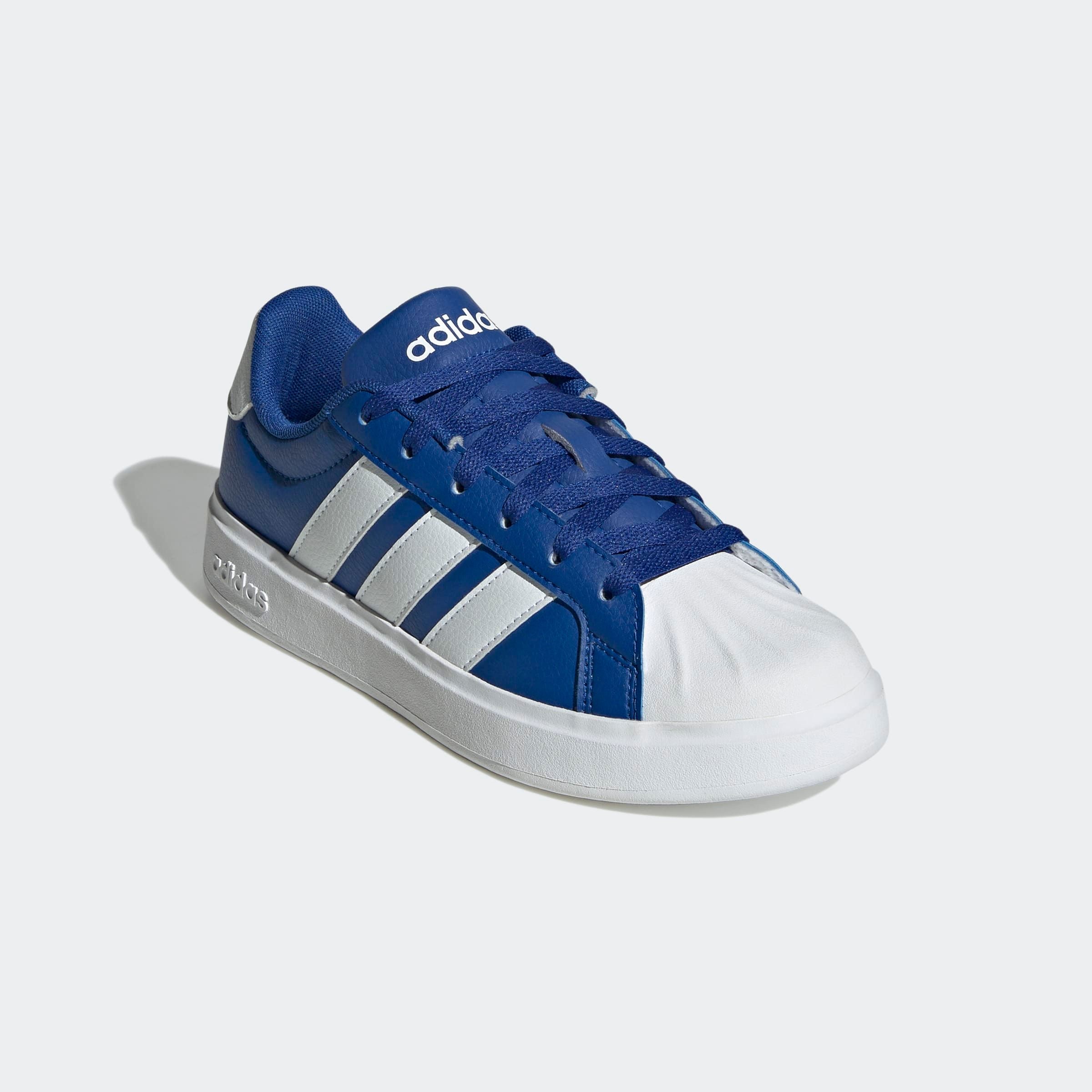 Sneaker ADIDAS SPORTSWEAR "STREETTALK", Damen, Gr. 38,5, royal blau, ftwr weiß, grau two, Synthetik, Schuhe Sneaker, inspiriert vom Design des adidas superstar, für Kinder & Jugendliche