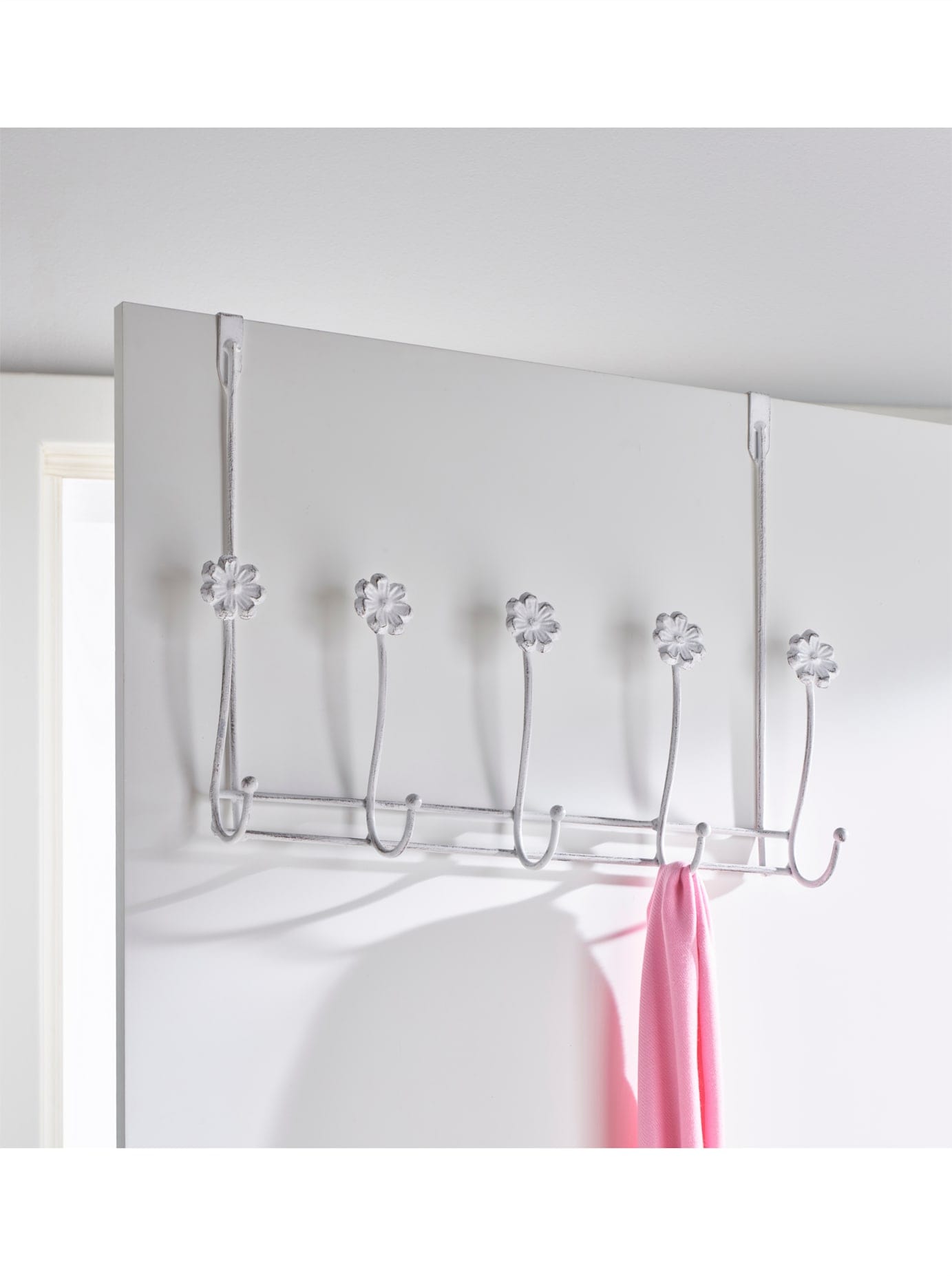 Hakenleiste, weiß, B:43cm H:33cm T:9cm, Metall, Hakenleisten Image