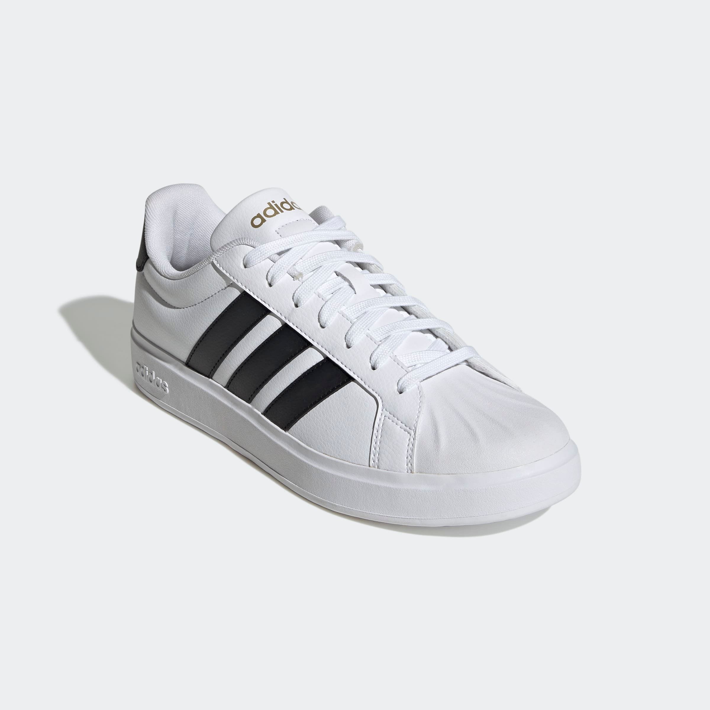 Sneaker ADIDAS SPORTSWEAR "STREETTALK", Damen, Gr. 40, cloud weiß, core schwarz, gold metallic, Synthetik, Schuhe Sneaker