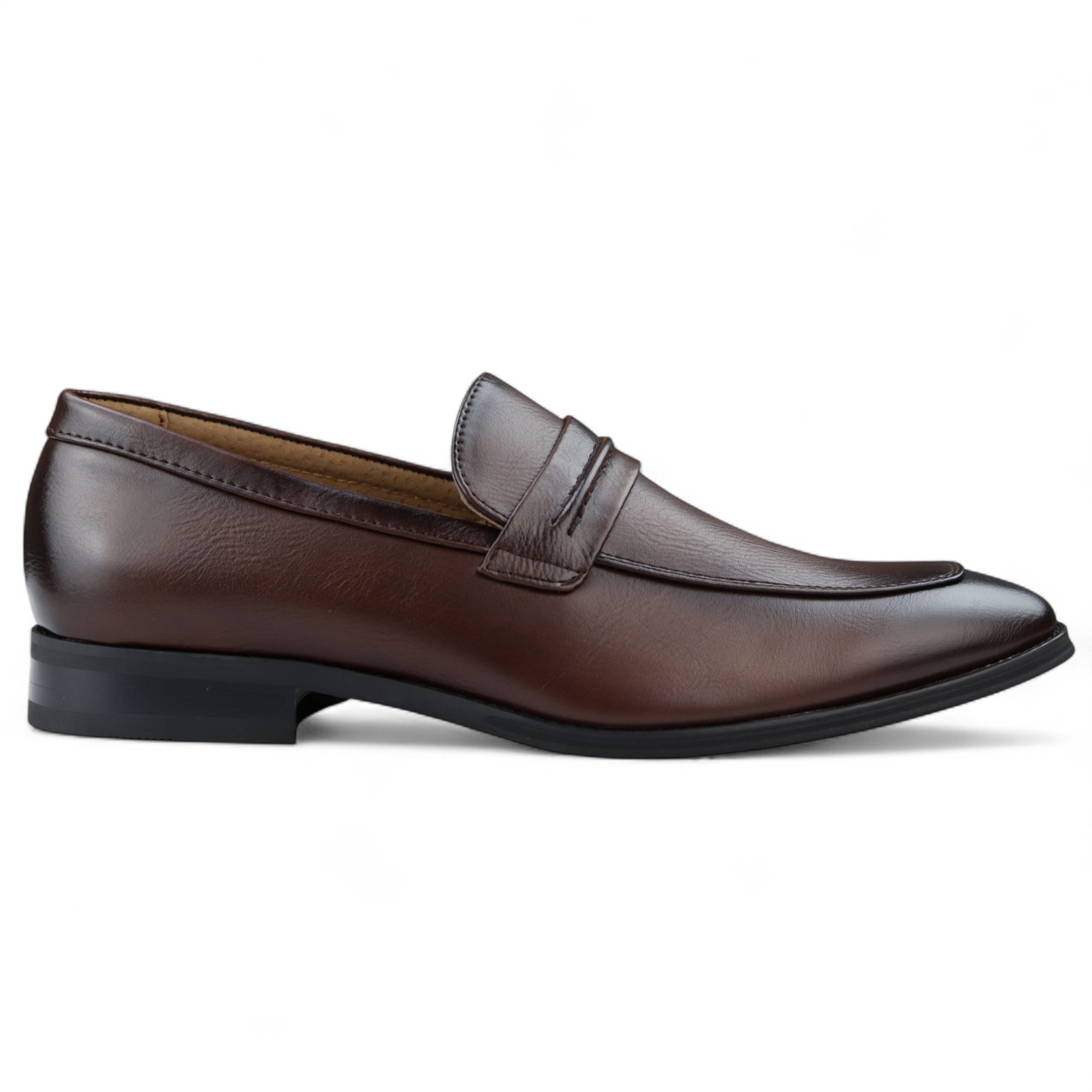 Herren Slip-On Loafers Braun Ledergefüttert Elegante Schuhe