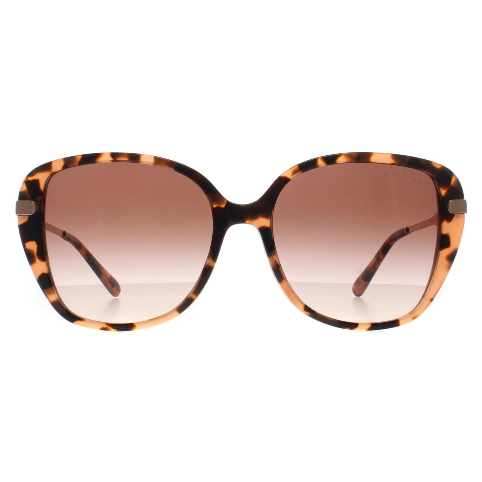 Michael Kors Square Damen Rosa Schildkröte Braun Rosa Farbverlauf MK2185BU