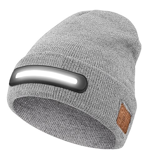 Cappello lavorato a maglia con musica Bluetooth senza fili, nuovo cappello luminoso per esterni con illuminazione a LED, cappello luminoso per capelli con LED Bluetooth senza fili, auricolari musicali