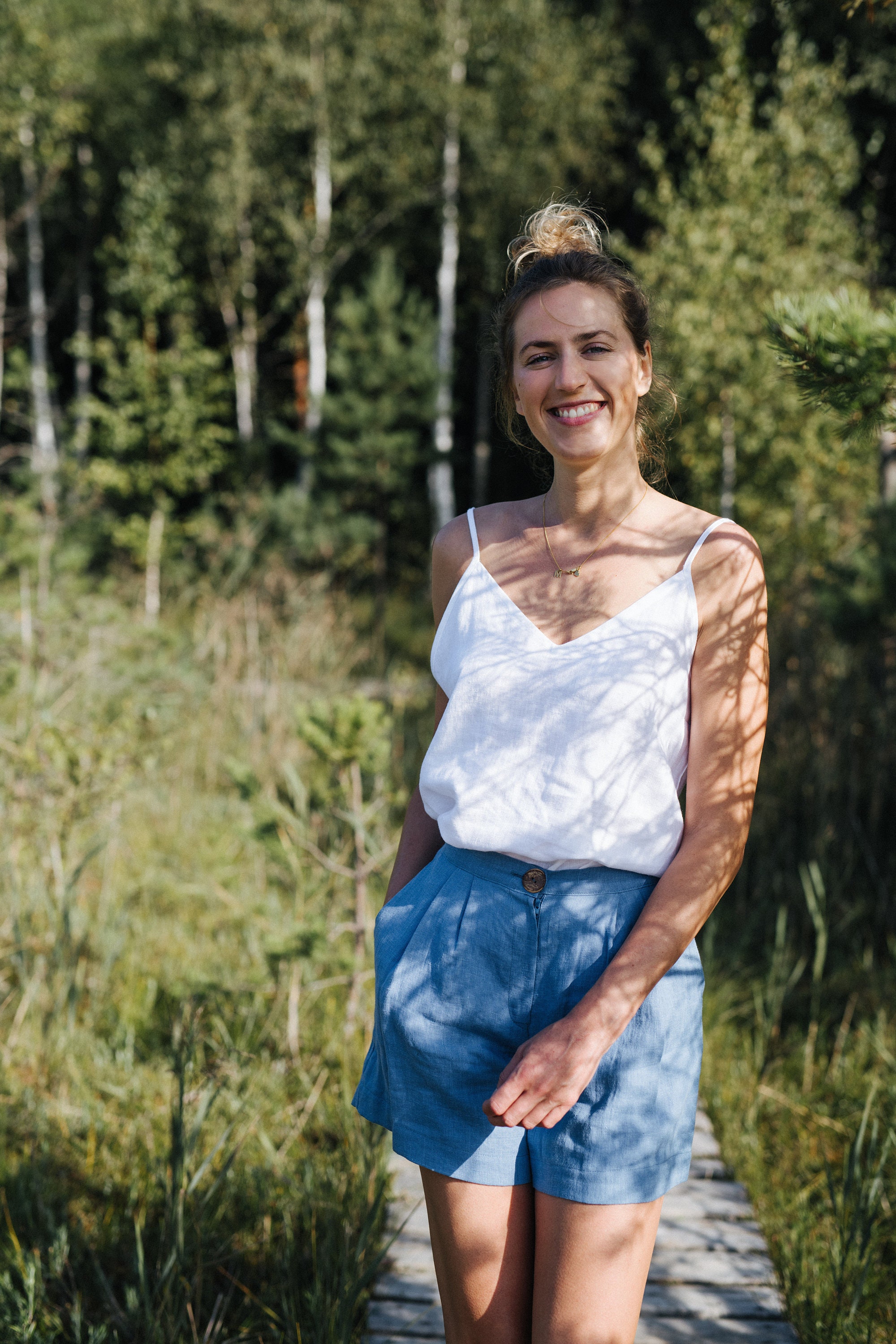 Top di Atene, canotta in lino, top sottoveste in lino, canotta in lino, camicetta in lino, camicia in lino, top in lino, top in lino bianco, top estiv