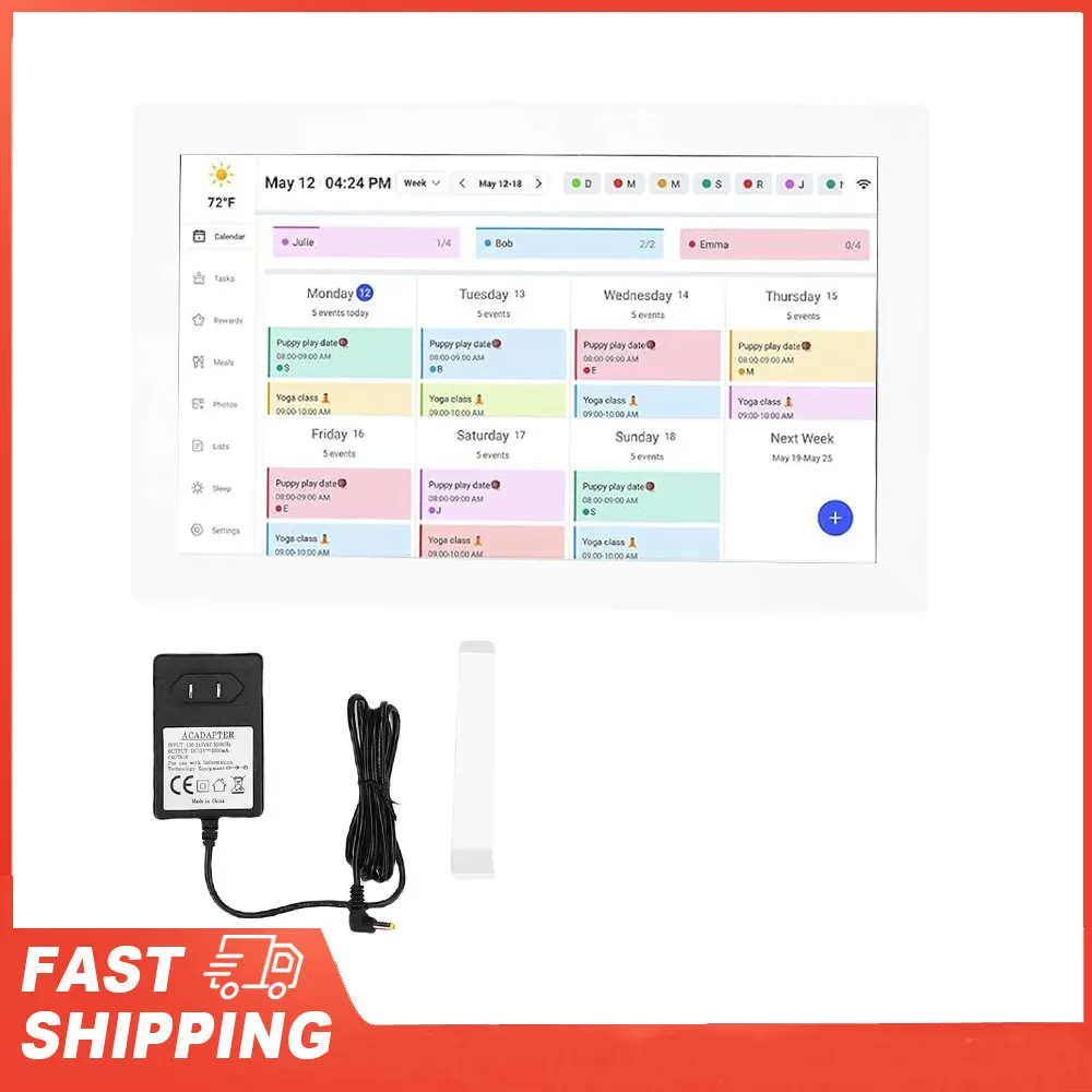 15,6 Zoll Touchscreen WiFi Smart Digital Kalender Interaktives Display Digitaler Bilderrahmen Kalenderplaner mit APP für Familie Image