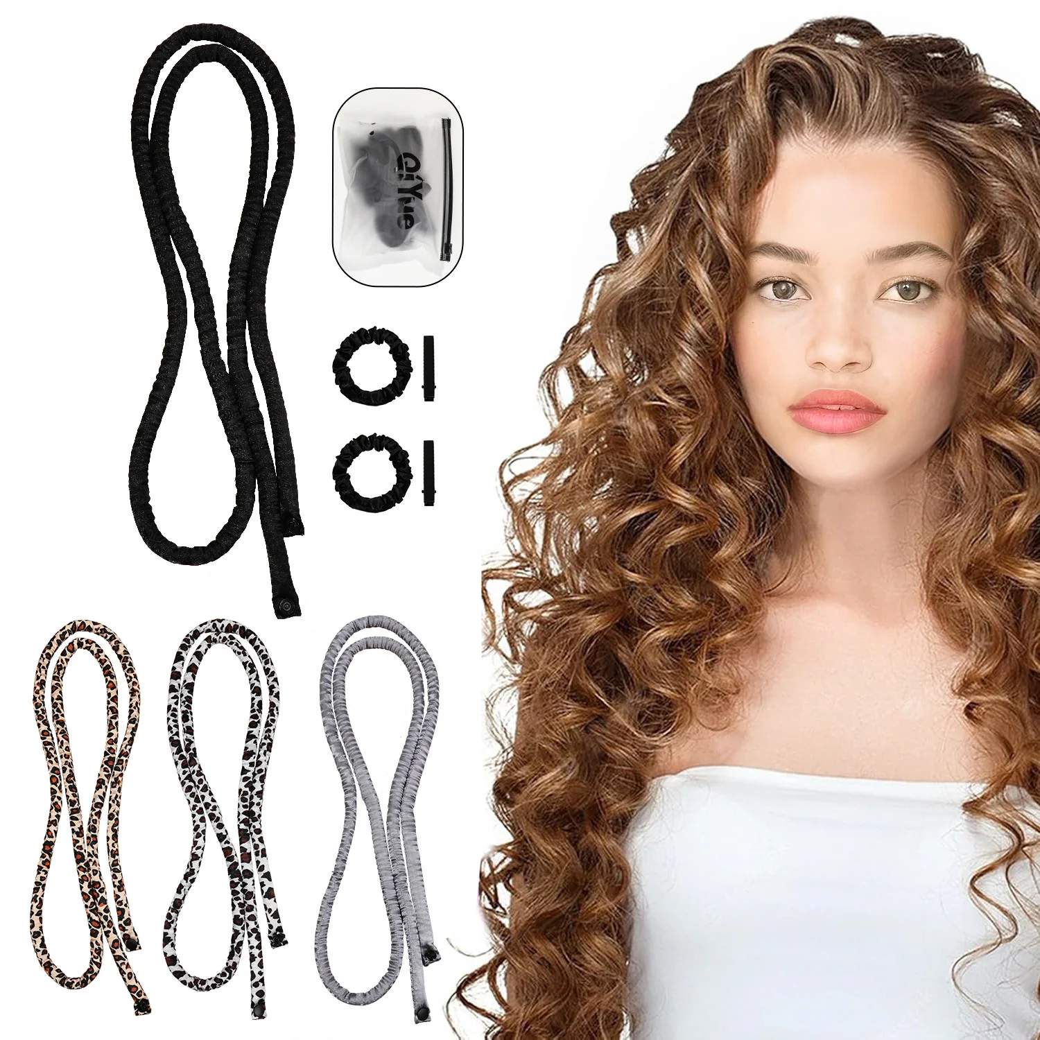 Haar Zubehör Heatless Locken Schönheit Frauen Lockige Seide Haar Curler Curling Schlaf Friseur Krawatten Haar Werkzeuge Schlafen Locken Image