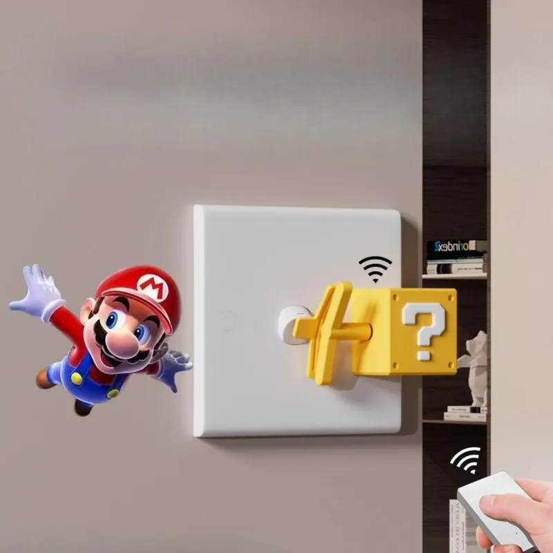 Super Mario Bros Smart Switch für LED-Beleuchtung Anime Wohnzimmer Schlafzimmer Drahtloser Schalter Fernbedienung Schalter Controller Zubehör Image