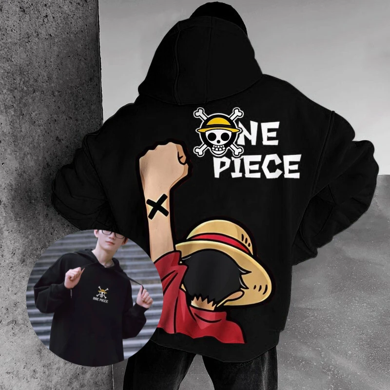 Übergroßer One Piece Hoodie Anime Männer Frauen Pullover Sweatshirt Manga Print Streetwear Casual Y2k Kleidung Herbst Winter Mode Image