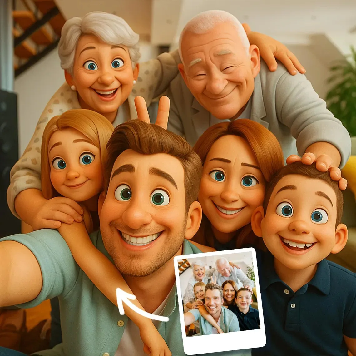 Personalizzazione personalizzata in stile cartone animato stampa su tela poster ritratto foto stampa artistica regalo decorazione della casa