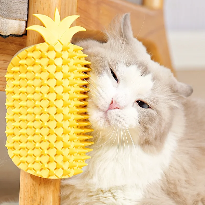 Haustier Katze Juckreiz Entferner Ananas Geformt Wand Ecke Haarentferner Kreative Zurück Aufkleber Wand Dekoration Image
