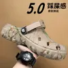 Männer Outdoor Clogs Sandalen Sommer Strand Hausschuhe Garten Schuhe Hause Outdoor Schuhe Herren Casual Schuhe Flache Sandalen Plus Größe 46 47