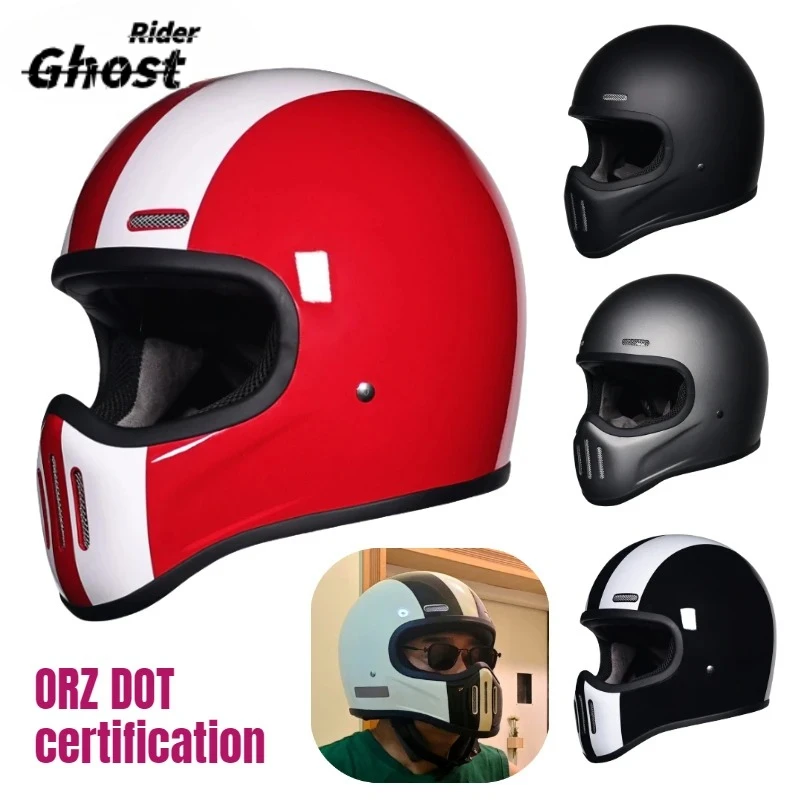 FRP Kleiner Helm Körper Retro Helm Motorrad Kreuzfahrt Roller Motorrad Vollhelm Männer und Frauen Schutzhelm Bluetooth Image
