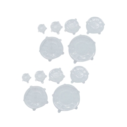 Set mit 12 dehnbaren Silikon-Aufbewahrungsdeckeln von 6 bis 20 cm Fackelmann Basic Image