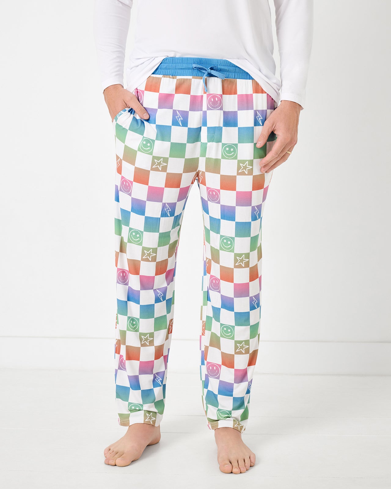 Ombrée Cheery Checks Men's Pajama Pants - M