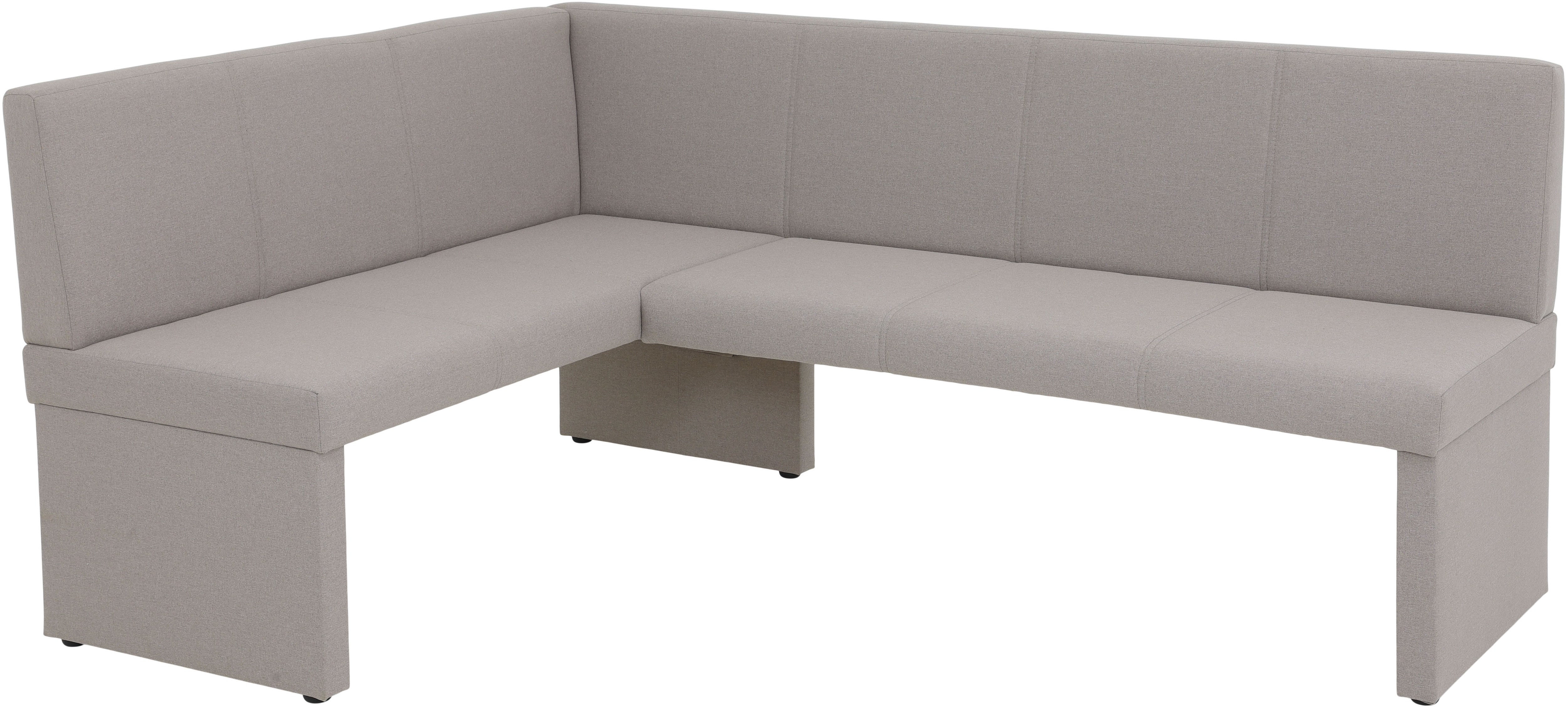 Eckbank HELA "TURIN", schlamm, schlamm, B:200cm H:90cm T:61cm, Holz, Polyester, Stoff, Sitzbänke, Eckbank, Eckbank, Gestell aus Holz, gepolstert, in 2 Ausführungen, Webstoff