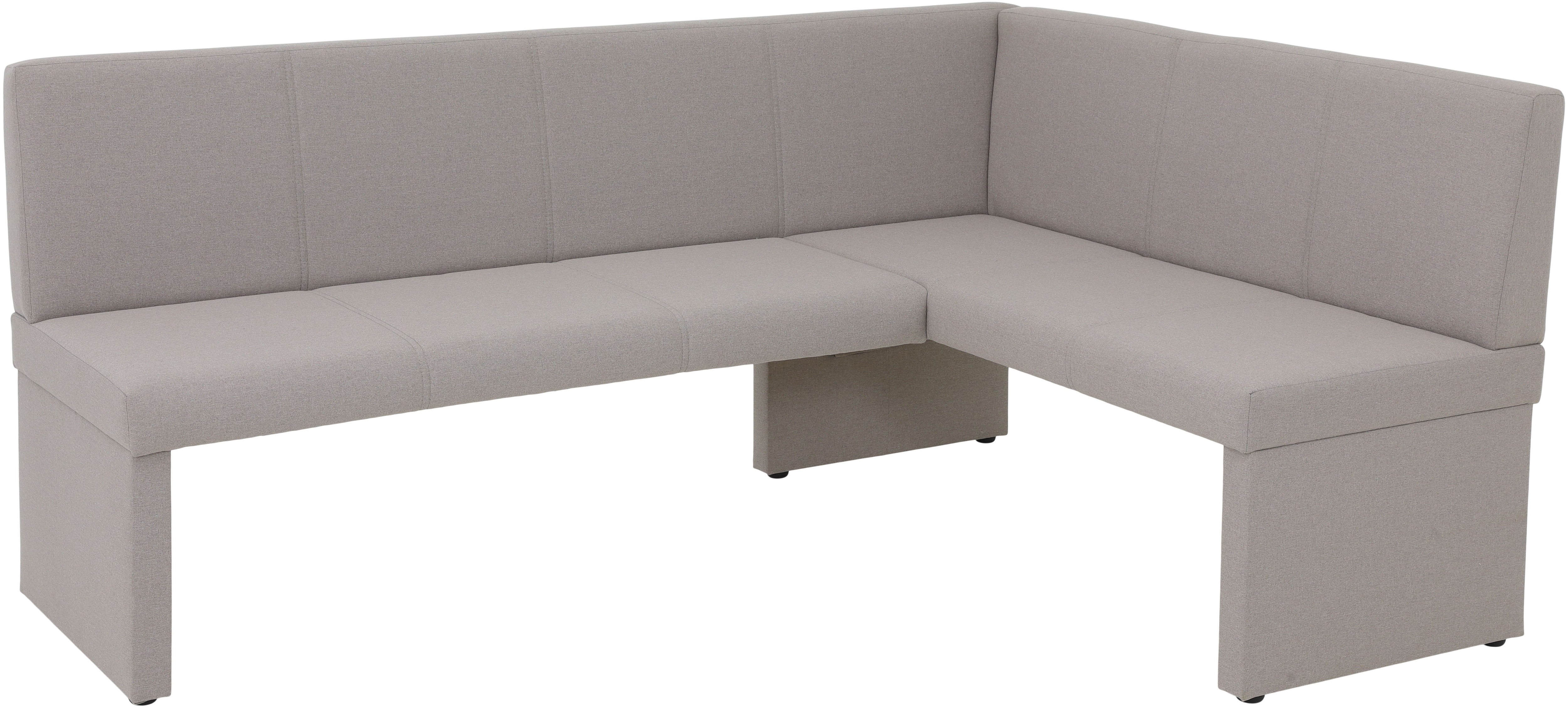 Eckbank HELA "TURIN", schlamm, schlamm, B:200cm H:90cm T:61cm, Holz, Polyester, Stoff, Sitzbänke, Eckbank, Eckbank, Gestell aus Holz, gepolstert, in 2 Ausführungen, Webstoff