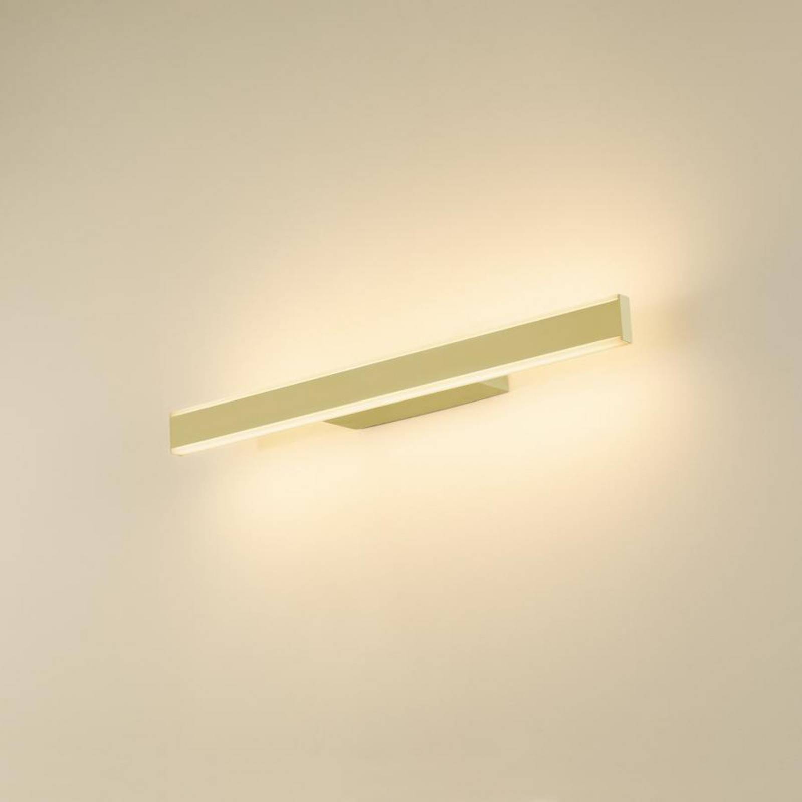 SLV Wandlampe One Linear, dimmbar, messing / gold, für Badezimmer, Aluminium, Modern, Wandleuchte, Wandlampe Bad