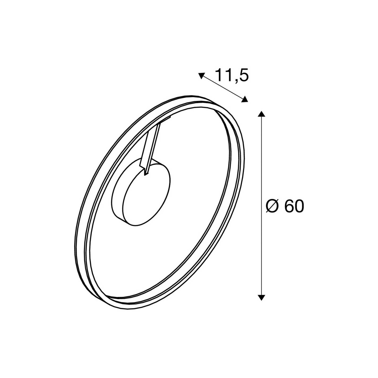 SLV LED Deckenlampe One, dimmbar, weiß / opal, für Wohn- / Esszimmer, Aluminium, Modern, LED Deckenleuchte