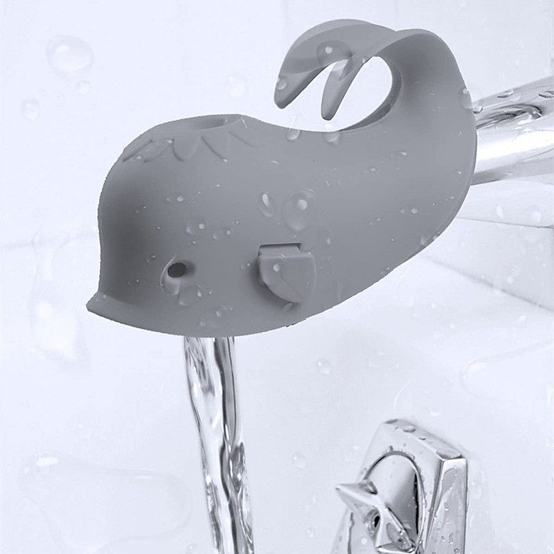 Whale-Shaped Silicone Bathtub Faucet Cover - Soft, Durable, and Safe for Youngsters, Blue Gray Options, Ideal for Bathroom Safety and Playtime, Bathroom Faucet Cover