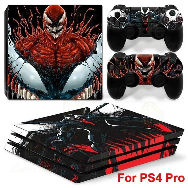 Super Hero Venom PS4 Pro Skin Aufkleber Schutzfolie für Play Station 4 Pro Konsole Controller Zubehör Game Pad Cover Image
