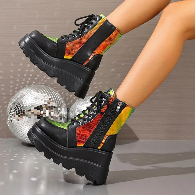 Neue Marke Designer Kurze Stiefel 2025, Herbst Winter Leder Stiefel High Top Biskuit Einzelnen Schuhe Hang Ferse Große frauen Schuhe