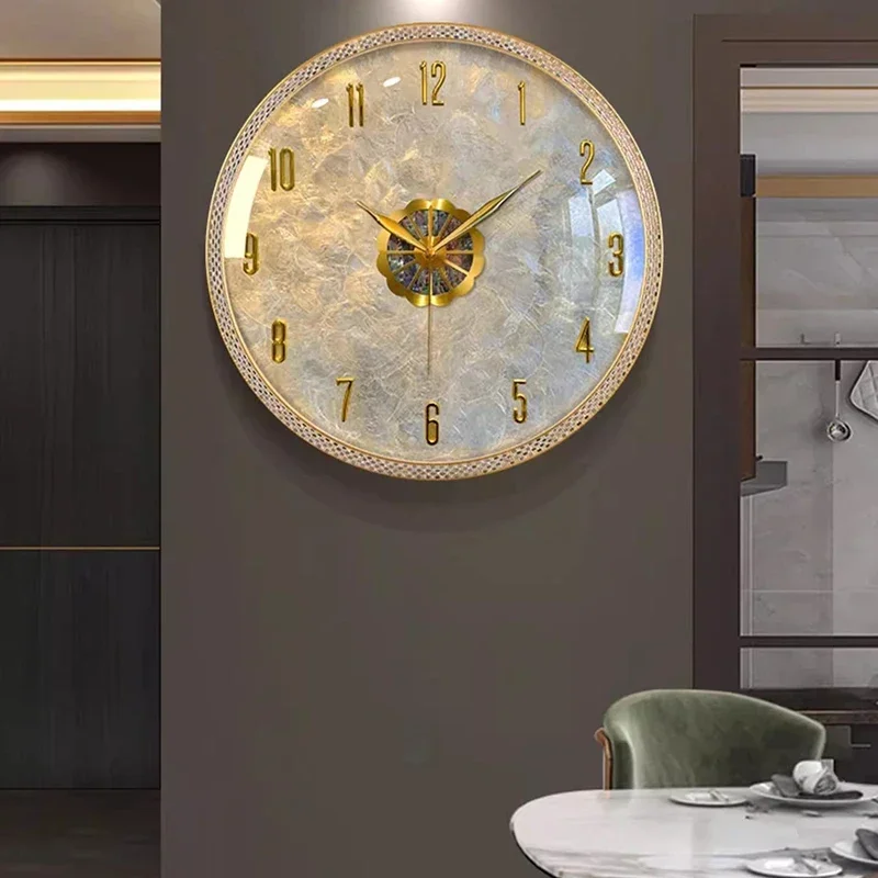 Moderne Luxus Wanduhren Dekoration Metall Elegante Stille Wanduhren Wohnzimmer Italienisches Design Wohnkultur Reloj De Pared LLWC Image