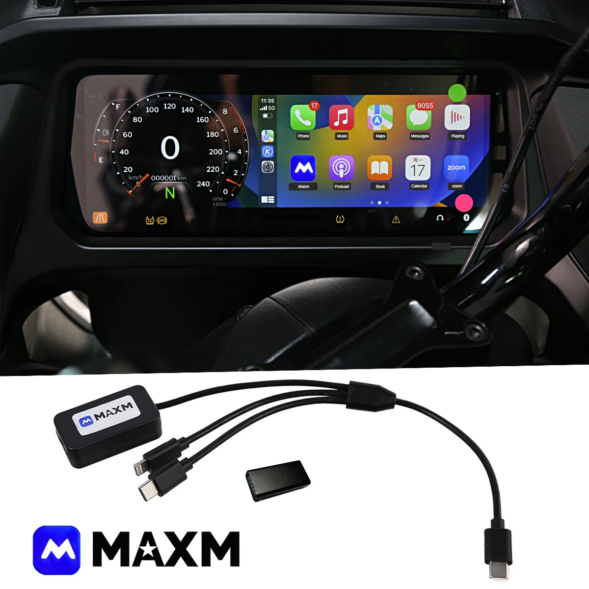 Motorrad Wireless Carplay Adapter Für Harley 2024-2026 121CVO 117CVO Touring Street Road Glide Für iPhone Image