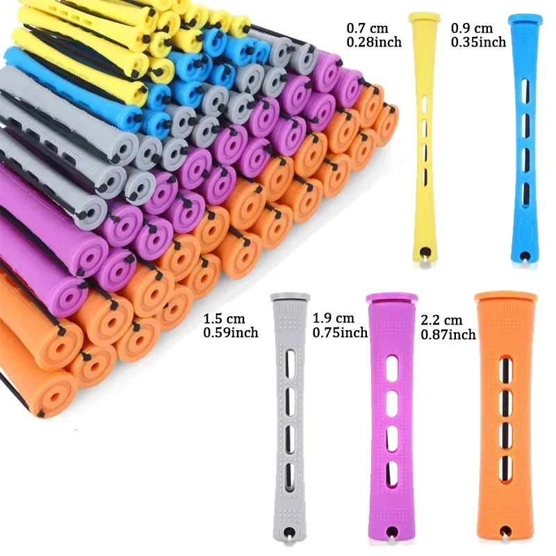 Lockenstäbe, Eisen, Kunststoff, kalt, 5 Größen von 20 Stück Dauerwelle, Lockenwellenstäbe, Dauerwellenstäbe, Lockenstäbe, Haarstyling-Werkzeuge Image