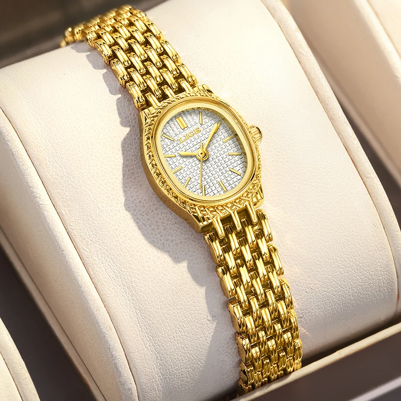 2025 neue Frauen Uhr LIGE Elegante Mode Gold Uhr Frauen Casual Sport Wasserdichte Quarz Uhren Geschenk Für Frauen Montre Femme