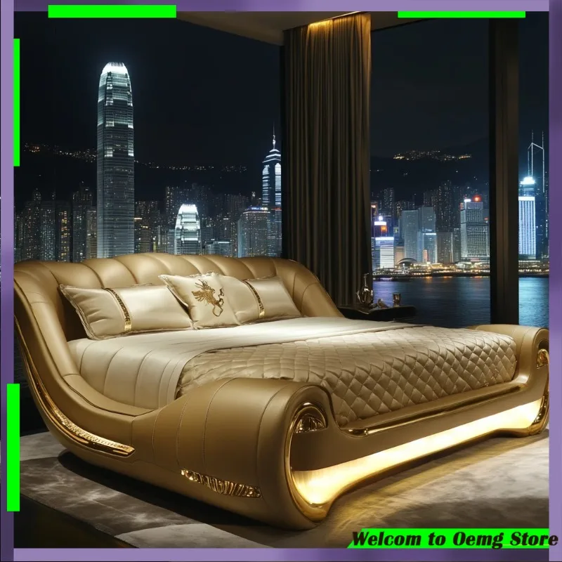 Schlafstil Unser modernes Queensize-Bett Modisches Doppelbett für Kinder, schlankes Design, jedes Schlafzimmer-Thema, Cama Cama Casal, Heimdekoration