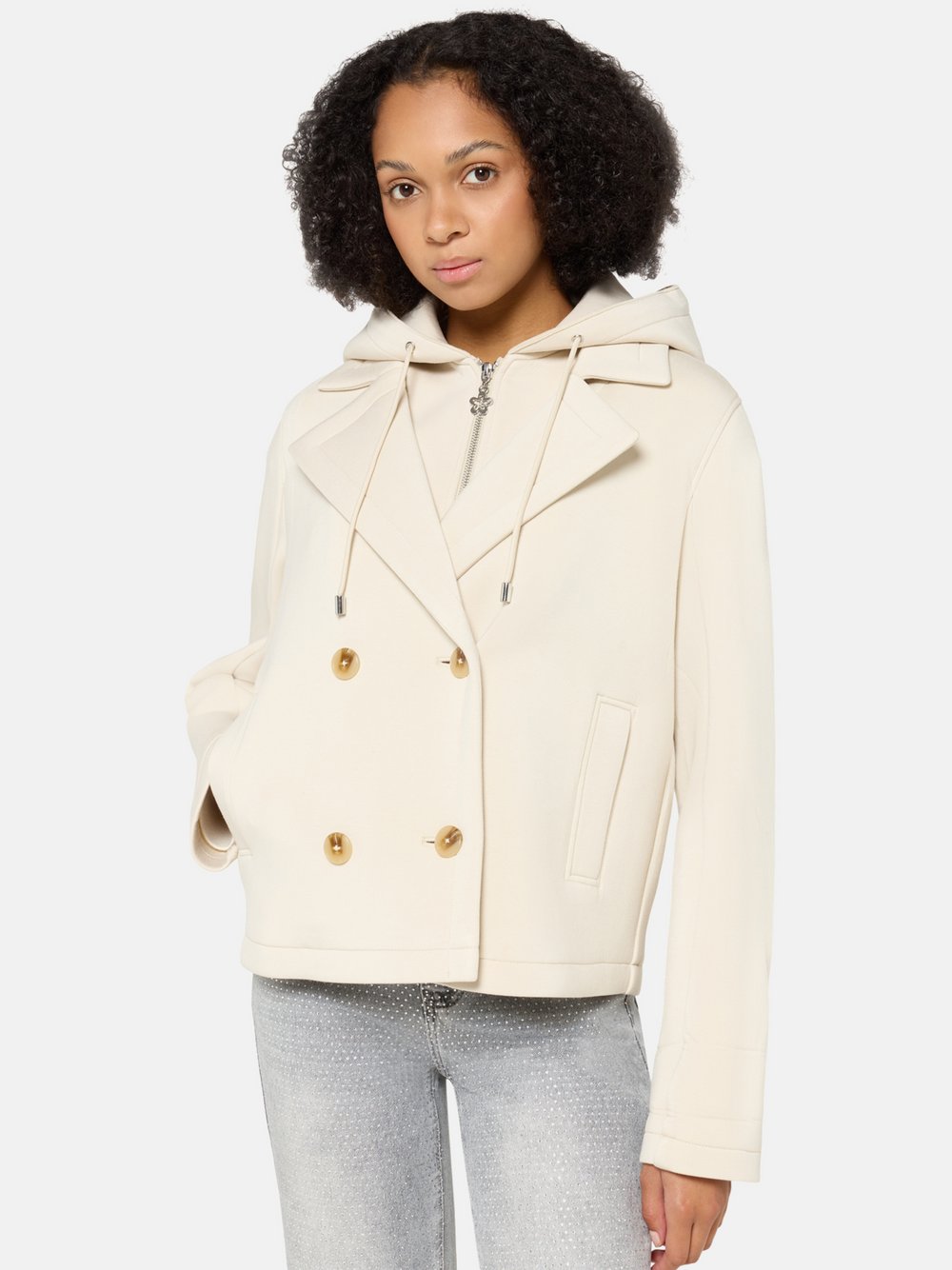 Cartoon Kapuzenjacke Damen beige, 38 Image