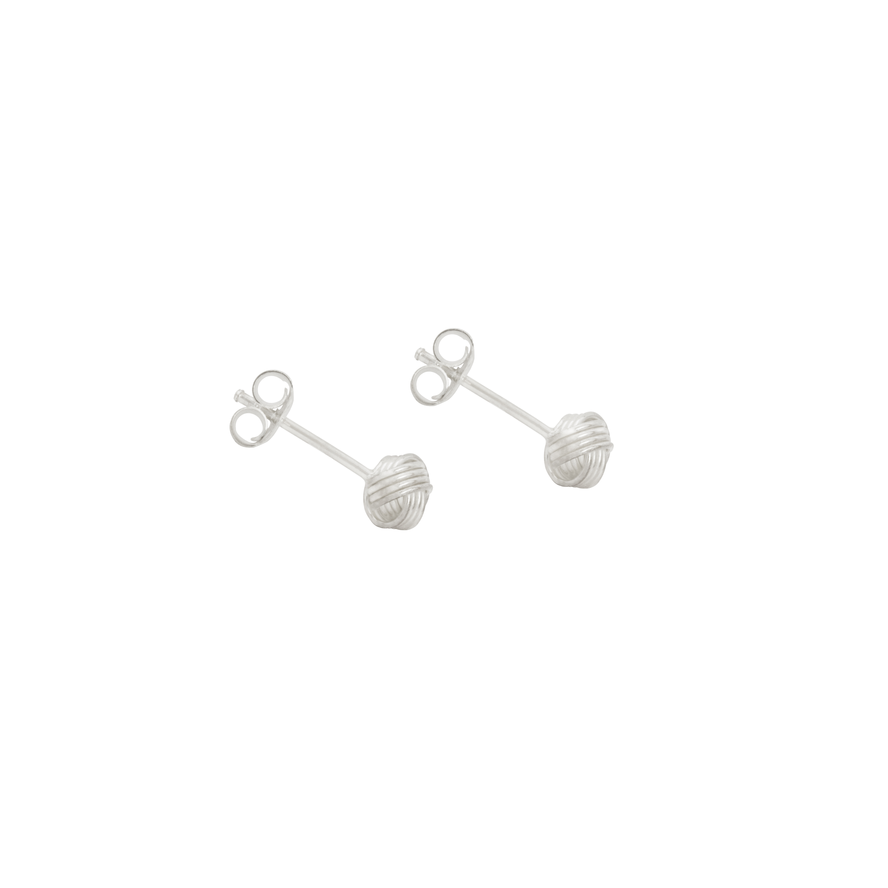 The Jewellery Stockroom Womens Sterling Silver Knot Stud Earrings - One Size | The Jewellery Stockroom Sale | Discount Designer Brands
