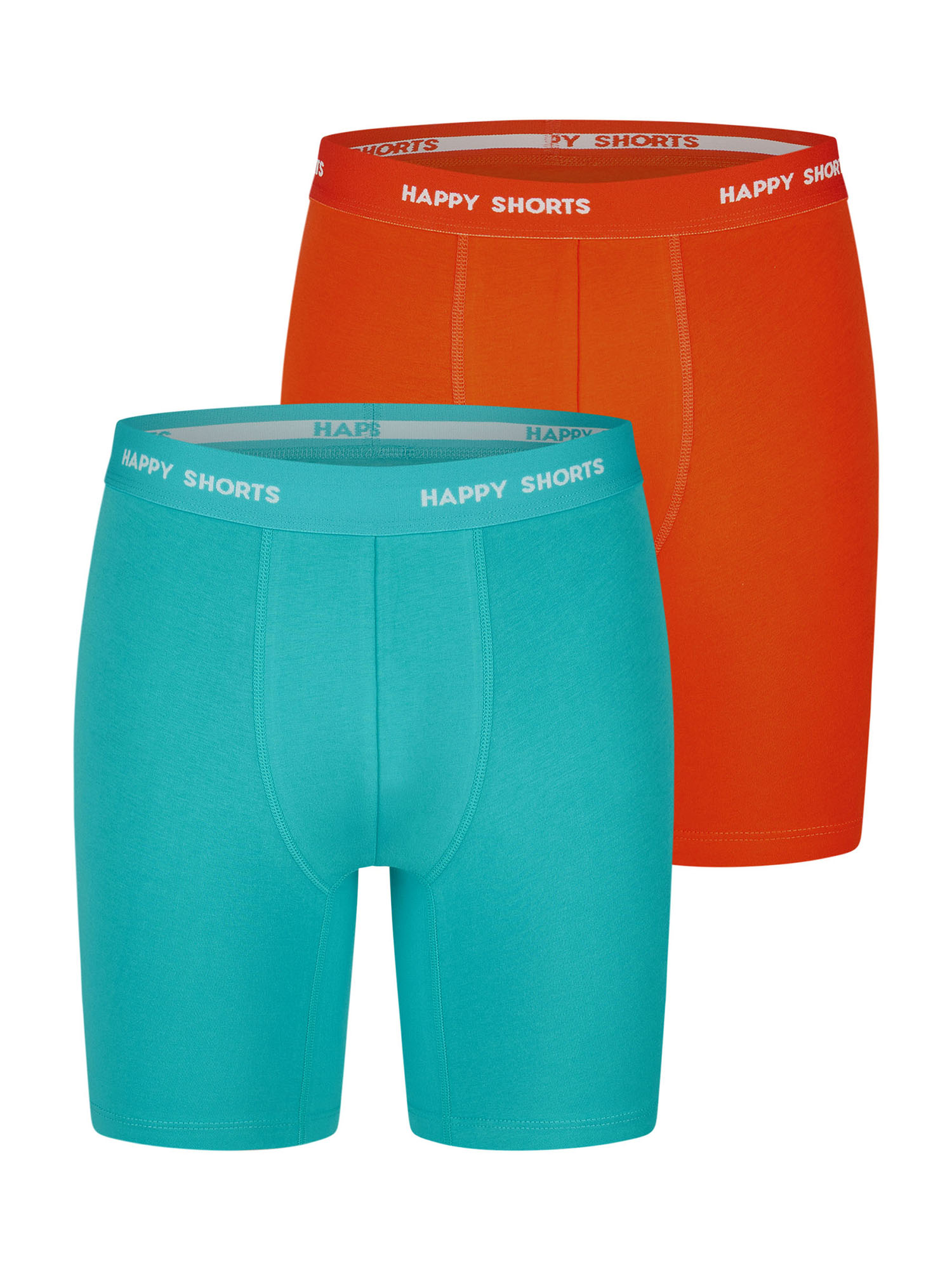 Happy Shorts Herren Retro Boxer Neon Long 2-Pack Retroshorts, Vintage Boxer, Image