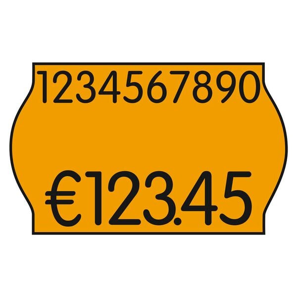 Printer Labels AS Preisetiketten 12 Rollen leuchtorange 26,0 x 16,0 mm Image