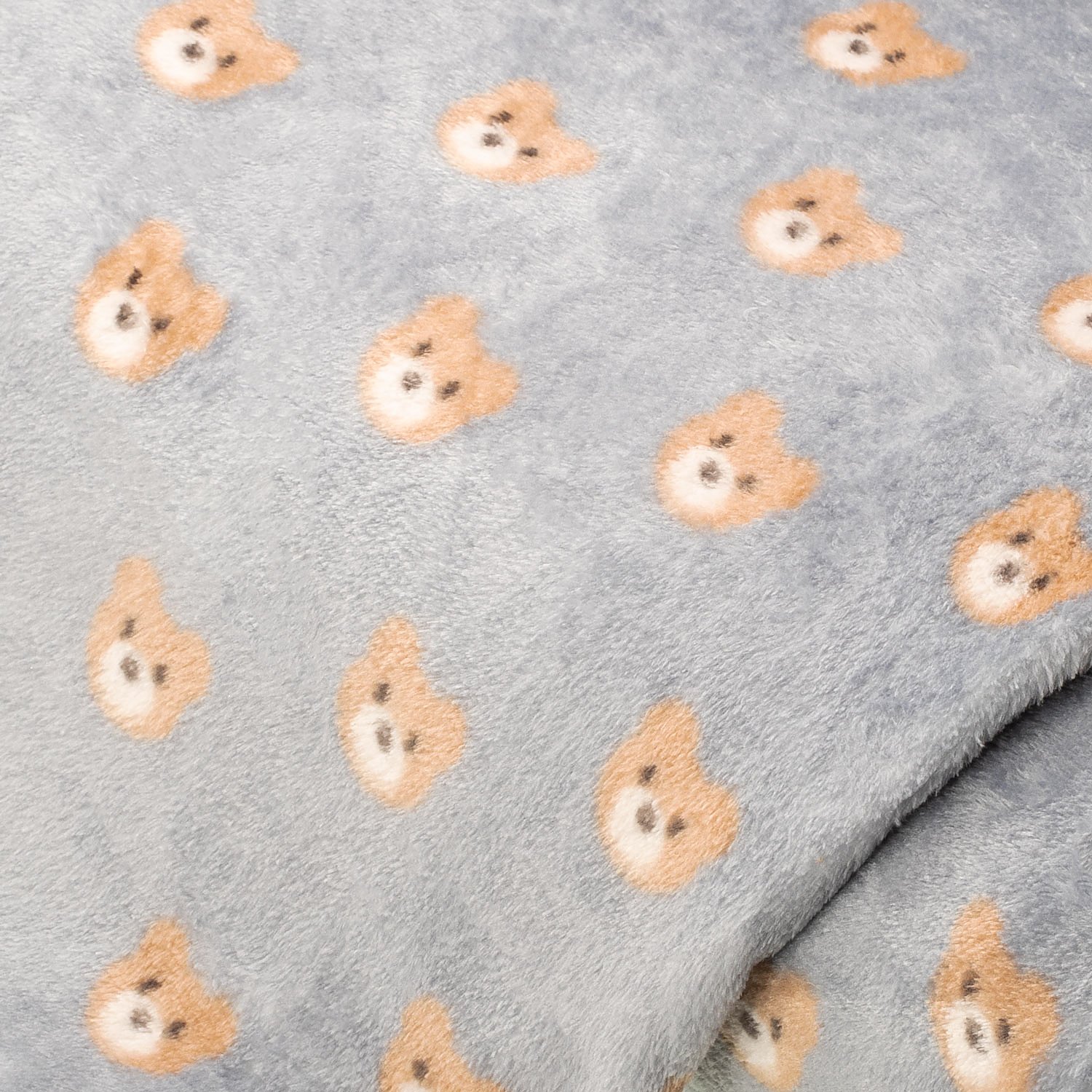 Wellness-Fleece Bärenkopf, grau-color