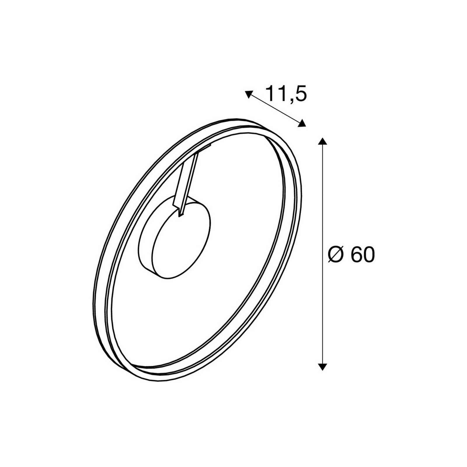 SLV LED Deckenlampe One, dimmbar, messing / gold, für Wohn- / Esszimmer, Aluminium, Modern, LED Deckenleuchte