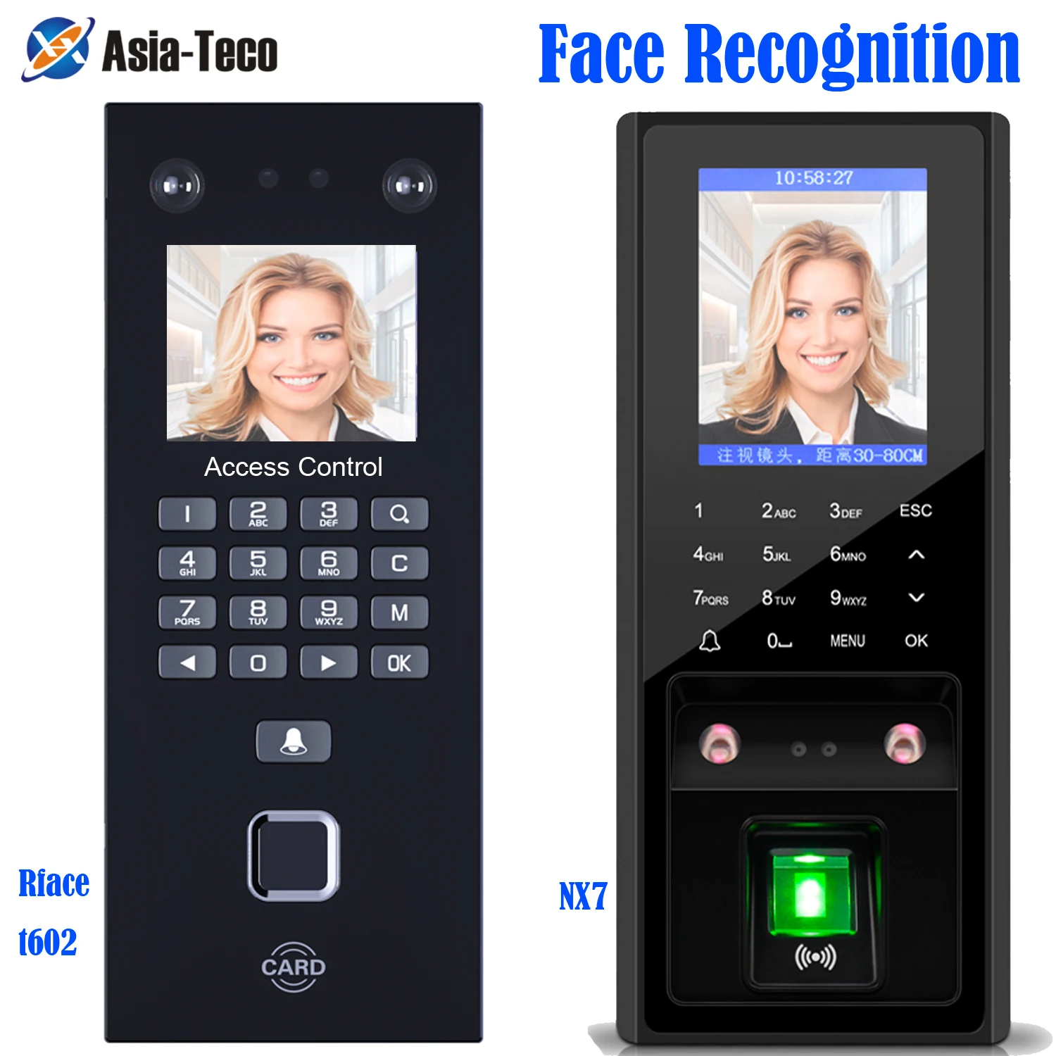 3000 gesicht 3000 Figners 2,8 Inch LCD TCP/IP USB Biometrische Fingerprint Gesicht Access Control Gerät System Unterstützung 125khz RFID karte Image