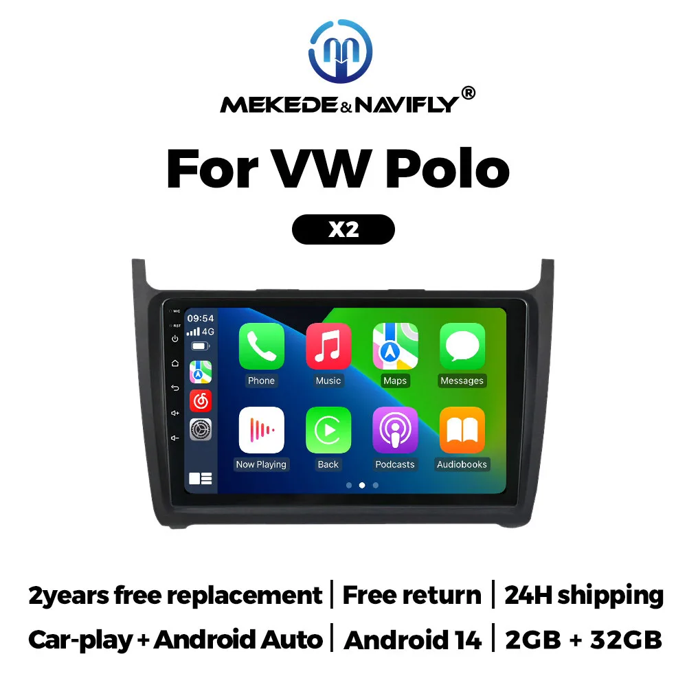 MEKEDE 9 zoll Auto Radio Carplay GPS MP5 Player Für Volkswagen VW polo limousine 2008-2018 WIFI 2 Din auto Stereo DVD Multimedia Player Image