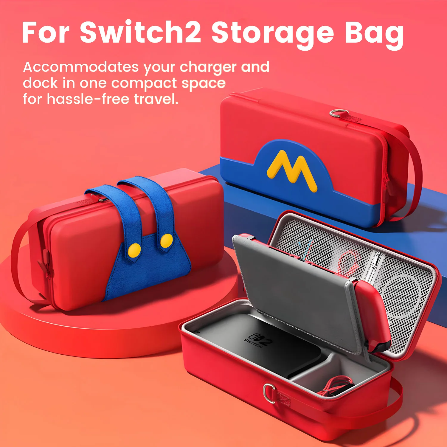 Custodia da trasporto EVA a tema gioco per Switch 2 Custodia per NS Switch 2 Borsa ortable Borsa rigida per accessori Switch 2