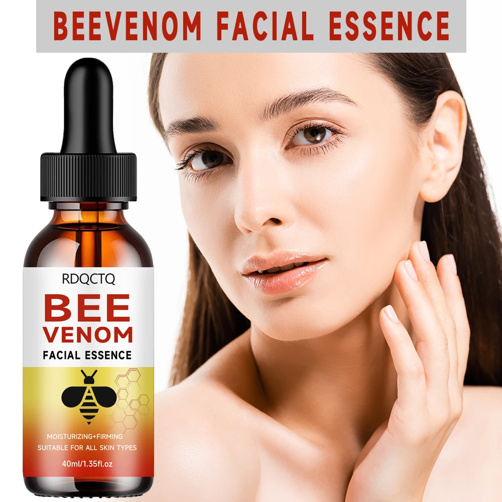 RDQCTQ Bee Venom Serum, feuchtigkeitsspendend, Anti-Aging – feuchtigkeitsspendende, straffende Hautpflege zur Boost von Gesichtsfalten und Elastizität Image